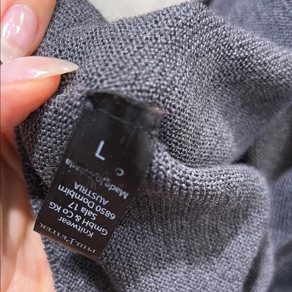 Phil petter Men's gray Sweater merino wool